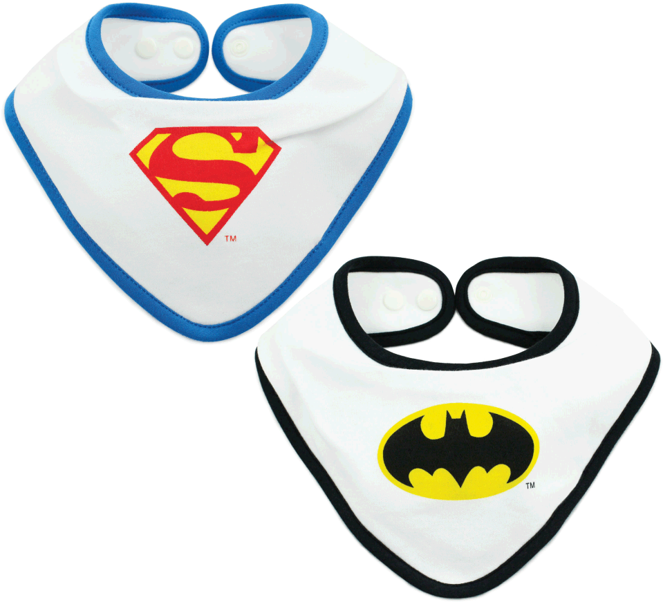 Loading Zoom - Bumkins Dc Comics Bandana Bib, Superman Pink, 0-9 Months Clipart (1000x959), Png Download