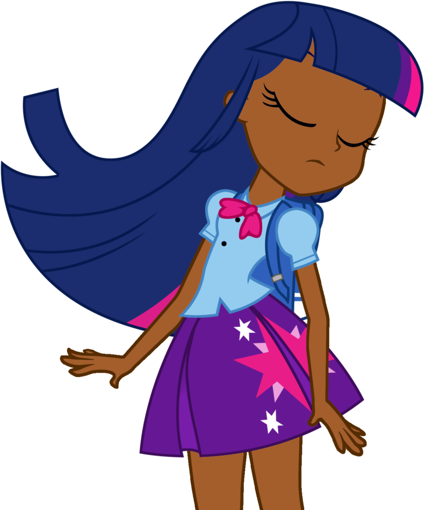 Php50, Dark Skin, Equestria Girls, Racism In The Comments, - Twilight My Little Pony Equestria Girl Clipart (864x1024), Png Download