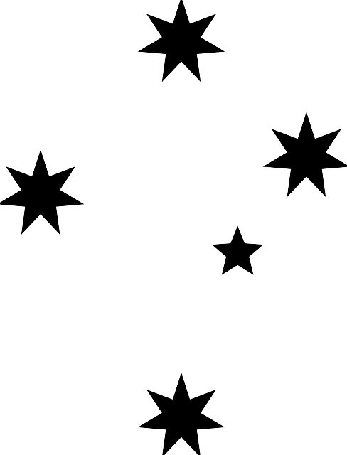 Flag, Sign, Black, Science, Geography, Australia, Star - Star Australia Clipart (488x640), Png Download