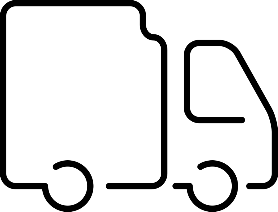 Commercial Vehicle Outline Clipart (900x685), Png Download