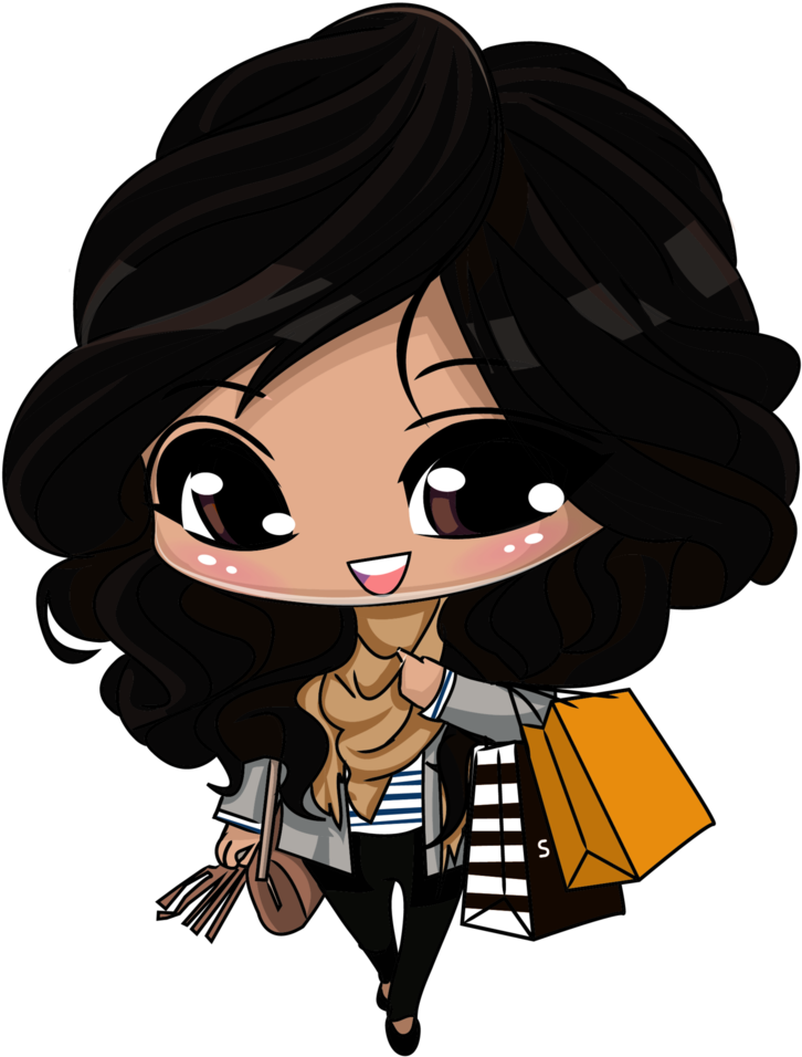 Shopping • Character Sticker - Cartoon Clipart (1024x1024), Png Download