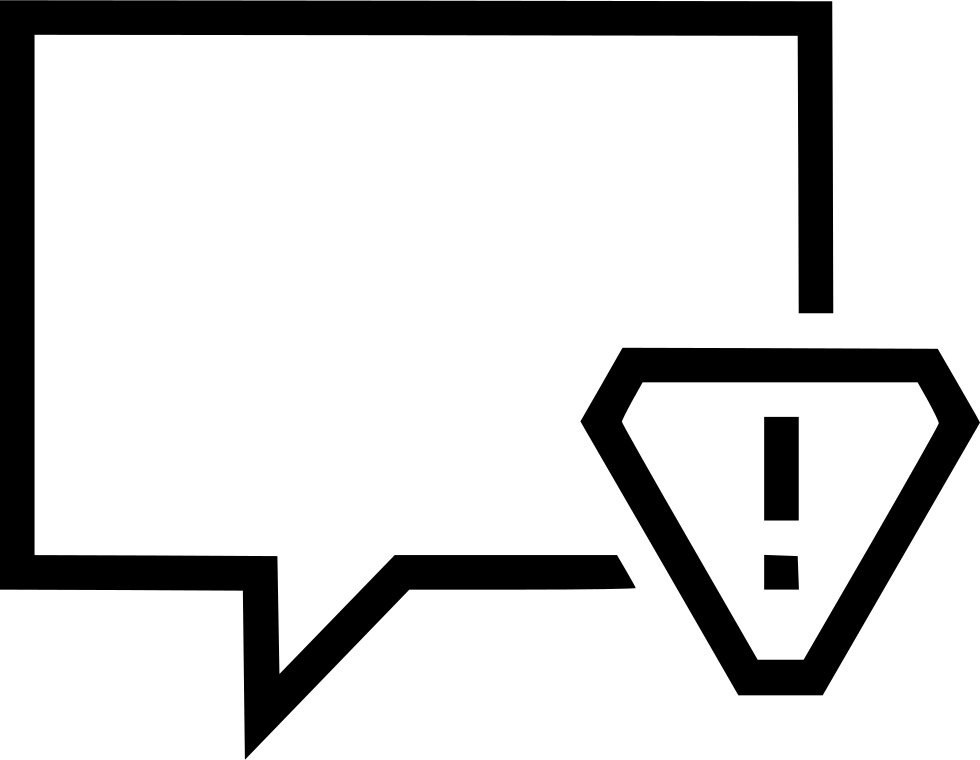 Message Alert Bubble Conversation Talk Attention Comments Clipart (980x760), Png Download