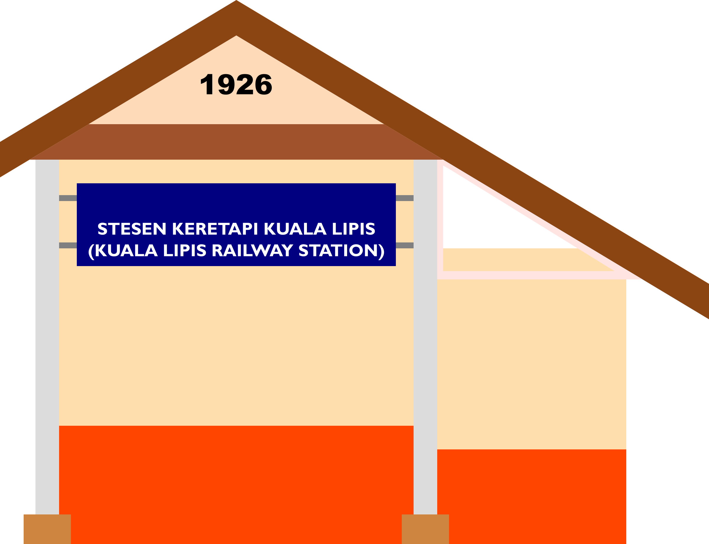 Big Image - Kuala Lipis Railway Station Clipart (2400x1840), Png Download