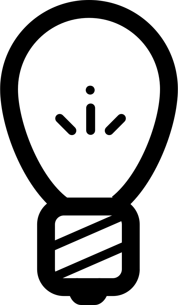Png File Svg - Incandescent Light Bulb Clipart (574x980), Png Download