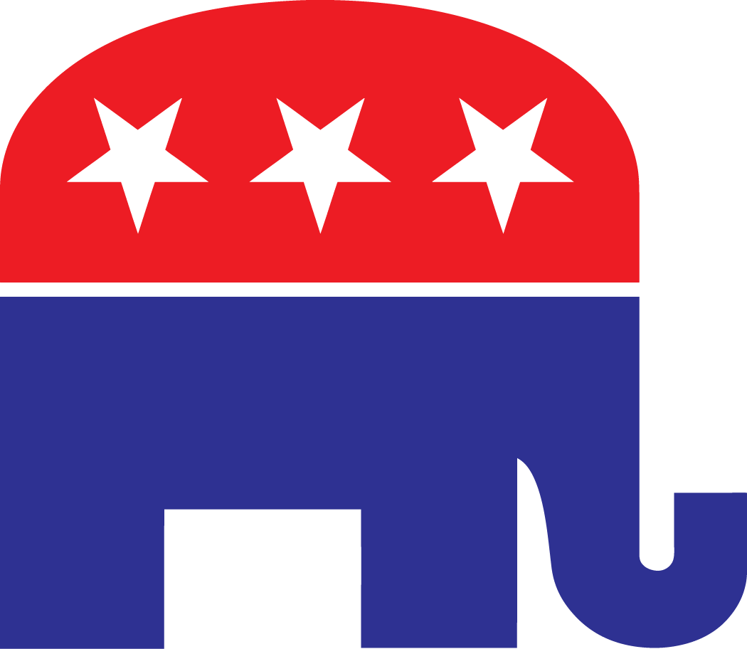 Flags Clipart Latino - Republican Elephant Red - Png Download (1050x912), Png Download