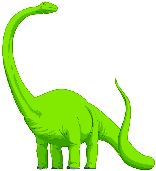 Dinosaur Clipart Brontosaurus - Png Download (548x600), Png Download