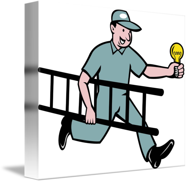 Electrician Clipart Light Bulb - Png Download (650x635), Png Download