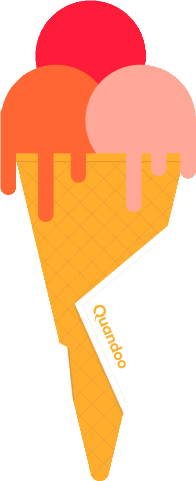 Quandoode Quandooit Sticker By Quandoo Gmbh - Ice Cream Cone Clipart (1200x1200), Png Download