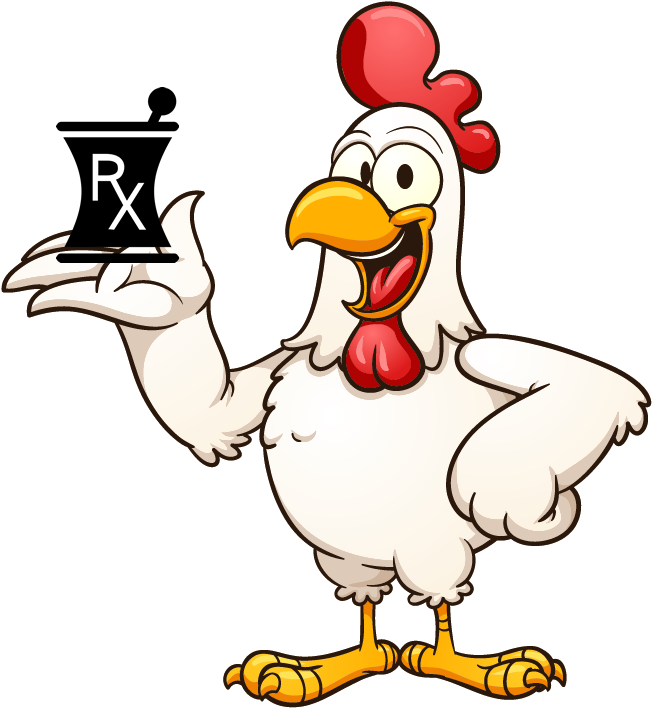 Graphic Transparent Welcome To The Poultry Pharmacy - Chicken Cartoon Clipart (900x900), Png Download