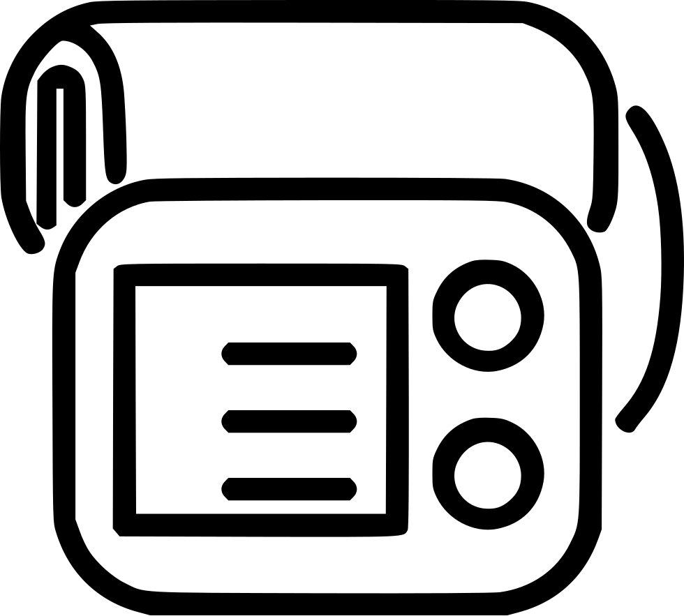 Clip Art Black And White Library Blood Pressure Cuff - Blood Pressure Cuff Icon - Png Download (980x883), Png Download