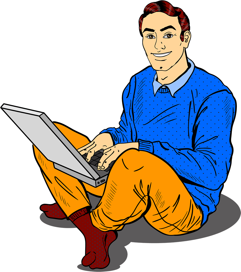 Your Website Is Your Marketing Cornerstone - Sitting Clipart (1000x1133), Png Download