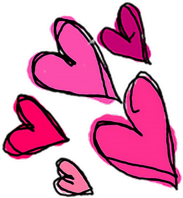 Heart Sweet Love Red Pink Tumblr Drawing Art Dress - Corazones Png Tumblr Sin Fondo Clipart (588x636), Png Download