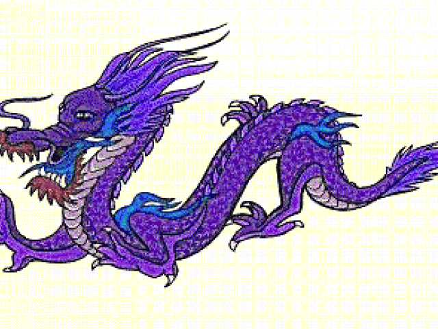 Chinese Dragon Clipart Transparent - Chinese Dragon Transparent Purple - Png Download (640x480), Png Download