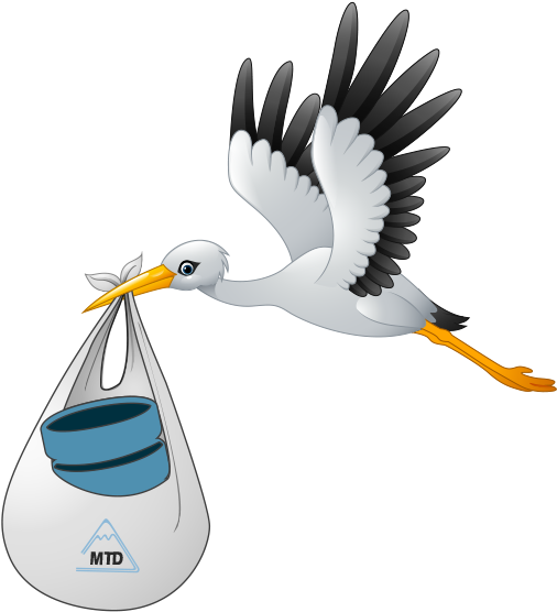 Full - White Stork Clipart (575x590), Png Download