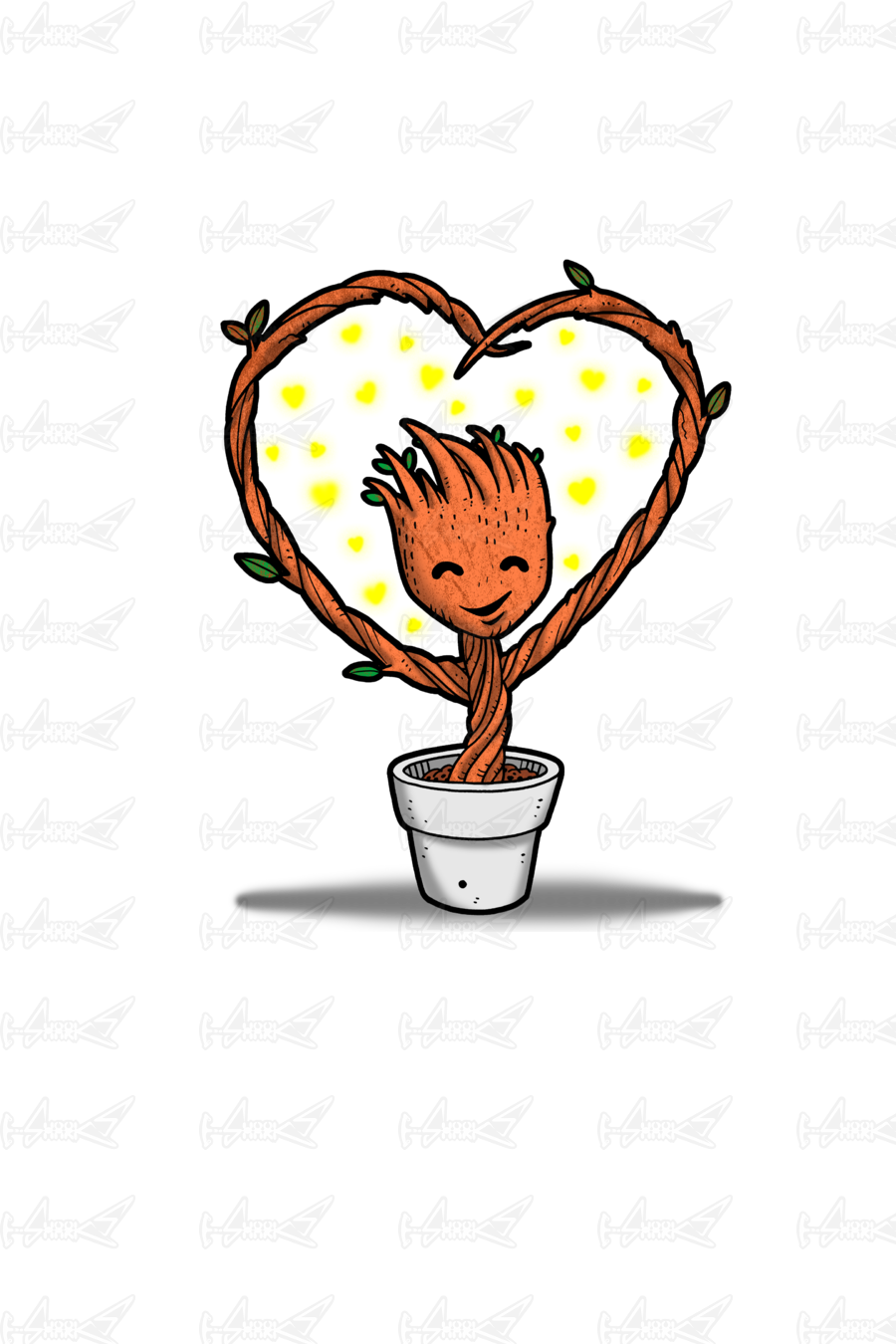 Groot Loves You Clipart (900x1350), Png Download