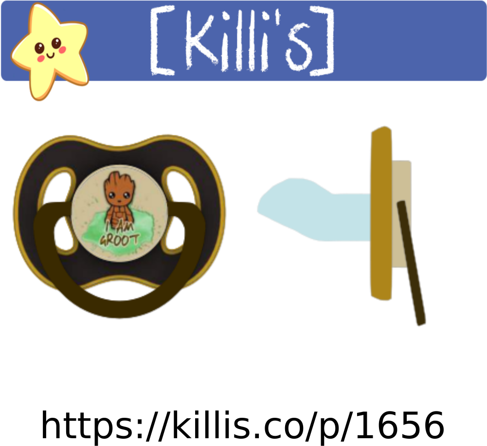[killis] Pacifier Theme > I Am Groot - Pacifier Clipart (1024x1024), Png Download