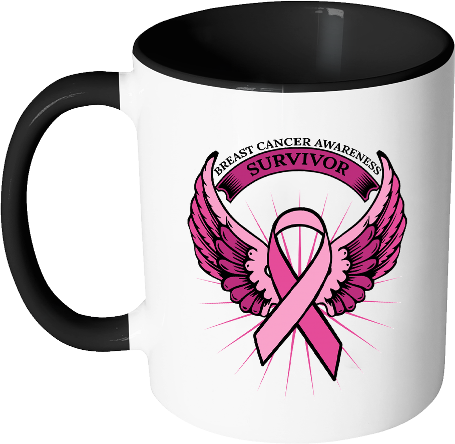 Breast Cancer Awareness Survivor Pink Ribbon Merchandise Clipart (1024x1024), Png Download