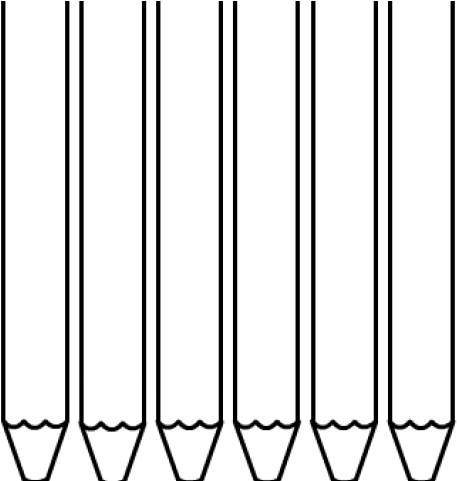 Pencil Clipart Six - Surfboard - Png Download (640x480), Png Download