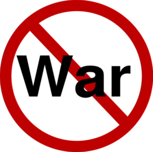 No War Or Bank Wars - Circle With A Line Through Clipart (598x594), Png Download