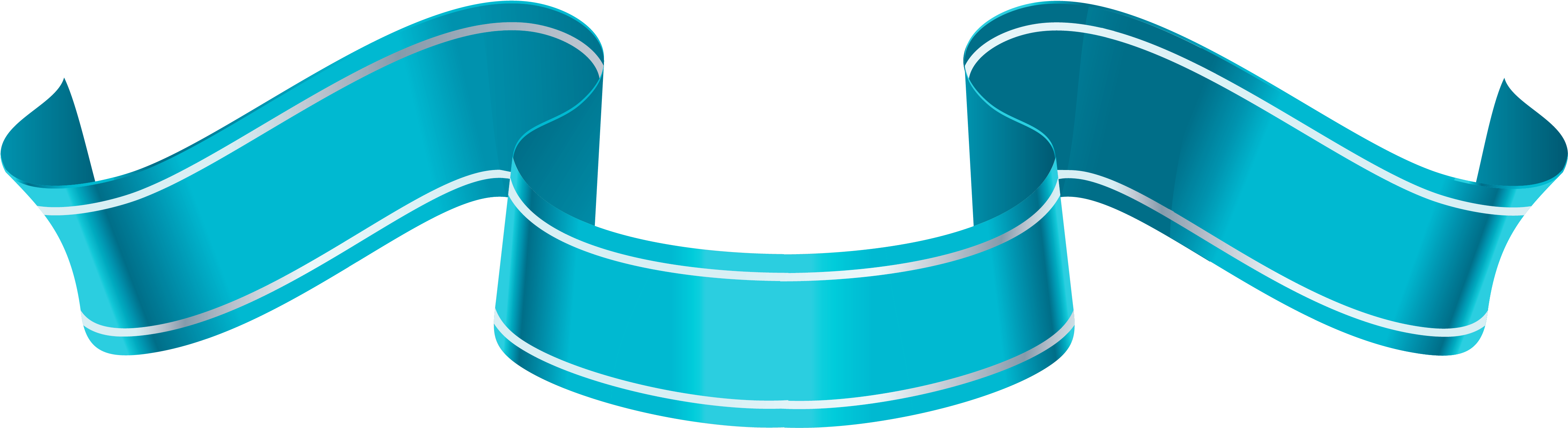 Clip Art Sky - Sky Blue Ribbon Png Transparent Png (4812x1524), Png Download