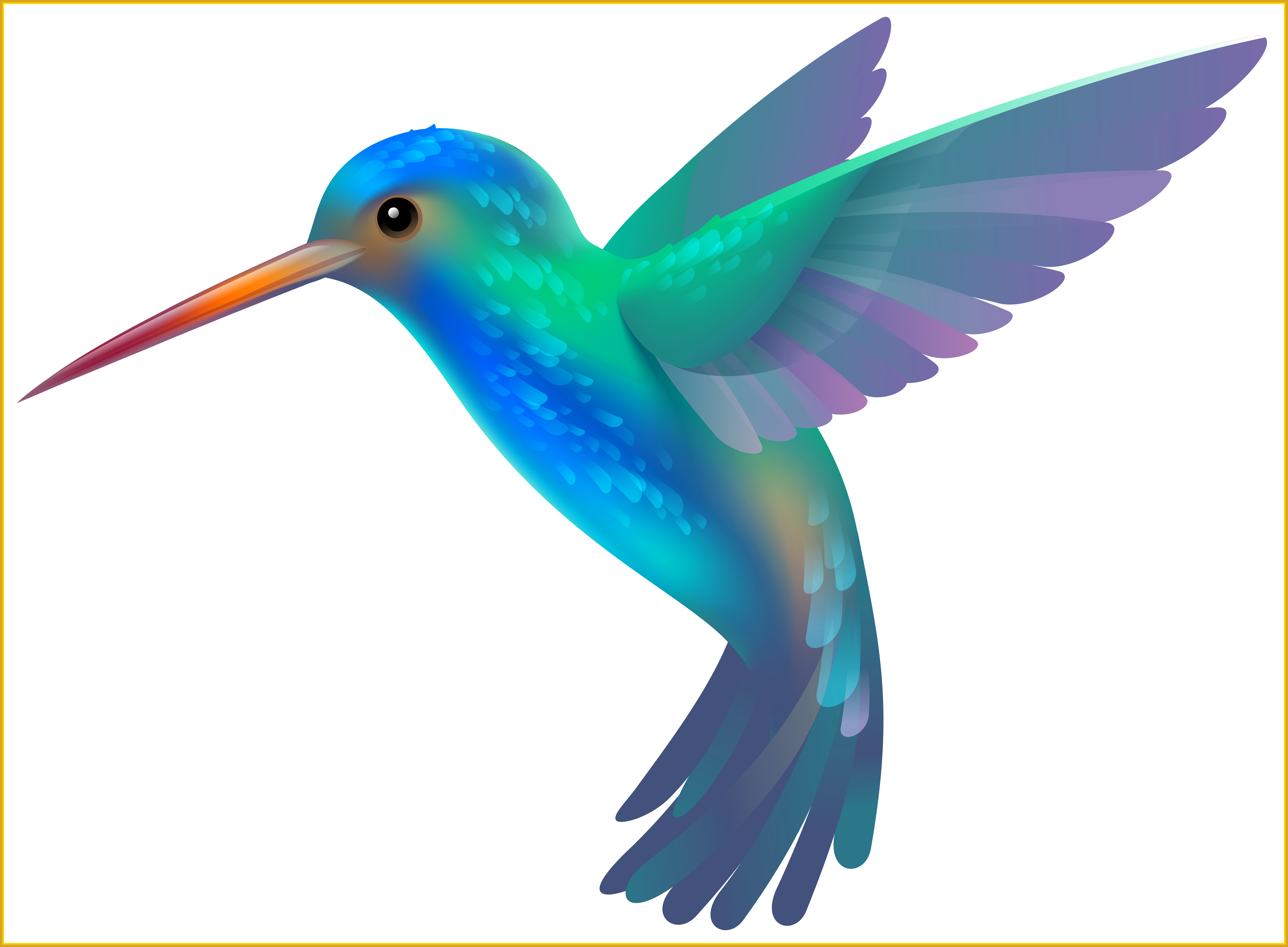 Transparent Background Hummingbird Clipart - Png Download (8000x5867), Png Download