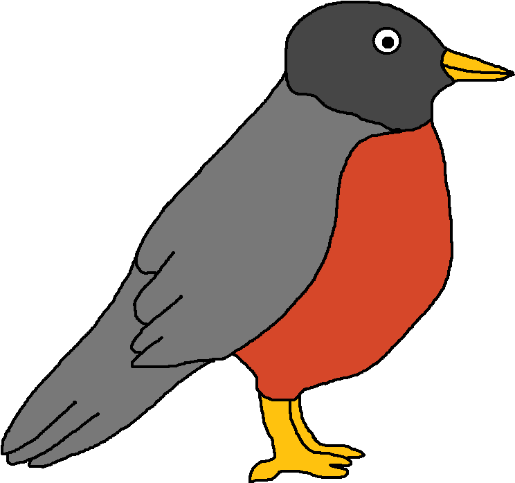 Robin Clip Art Graphics - Clipart Of A Robin - Png Download (754x706), Png Download