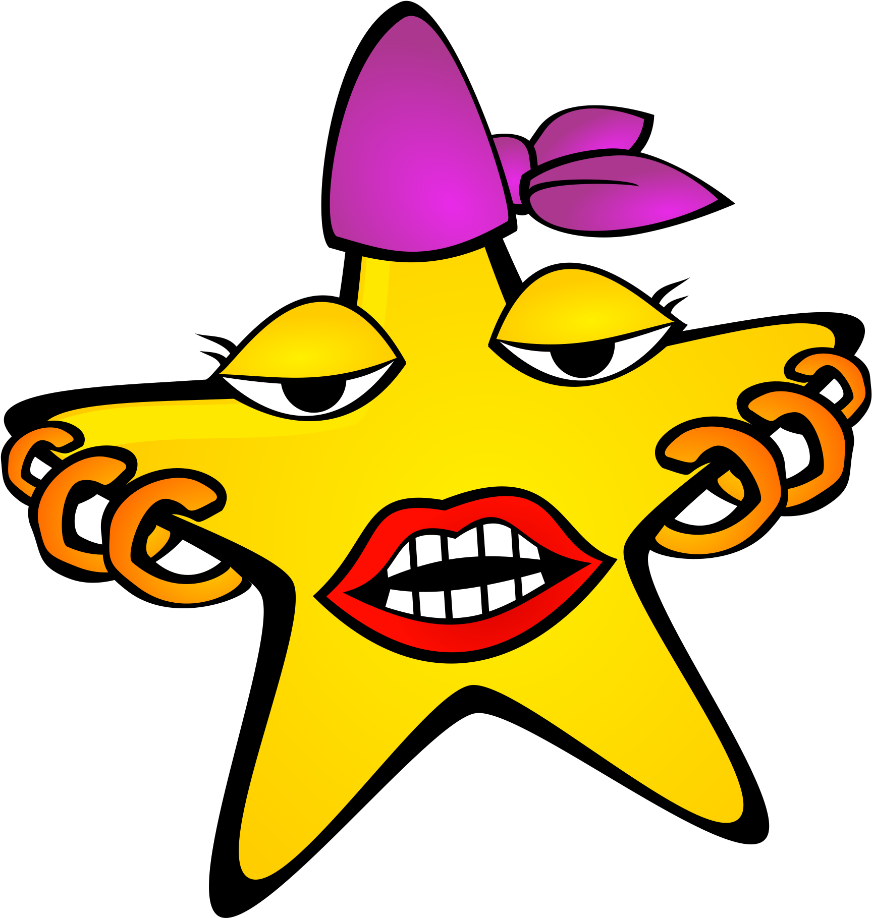 Star Computer Icons Night Sky - Punk Rock Yellow Star 1 25 Magnet Clipart (750x750), Png Download