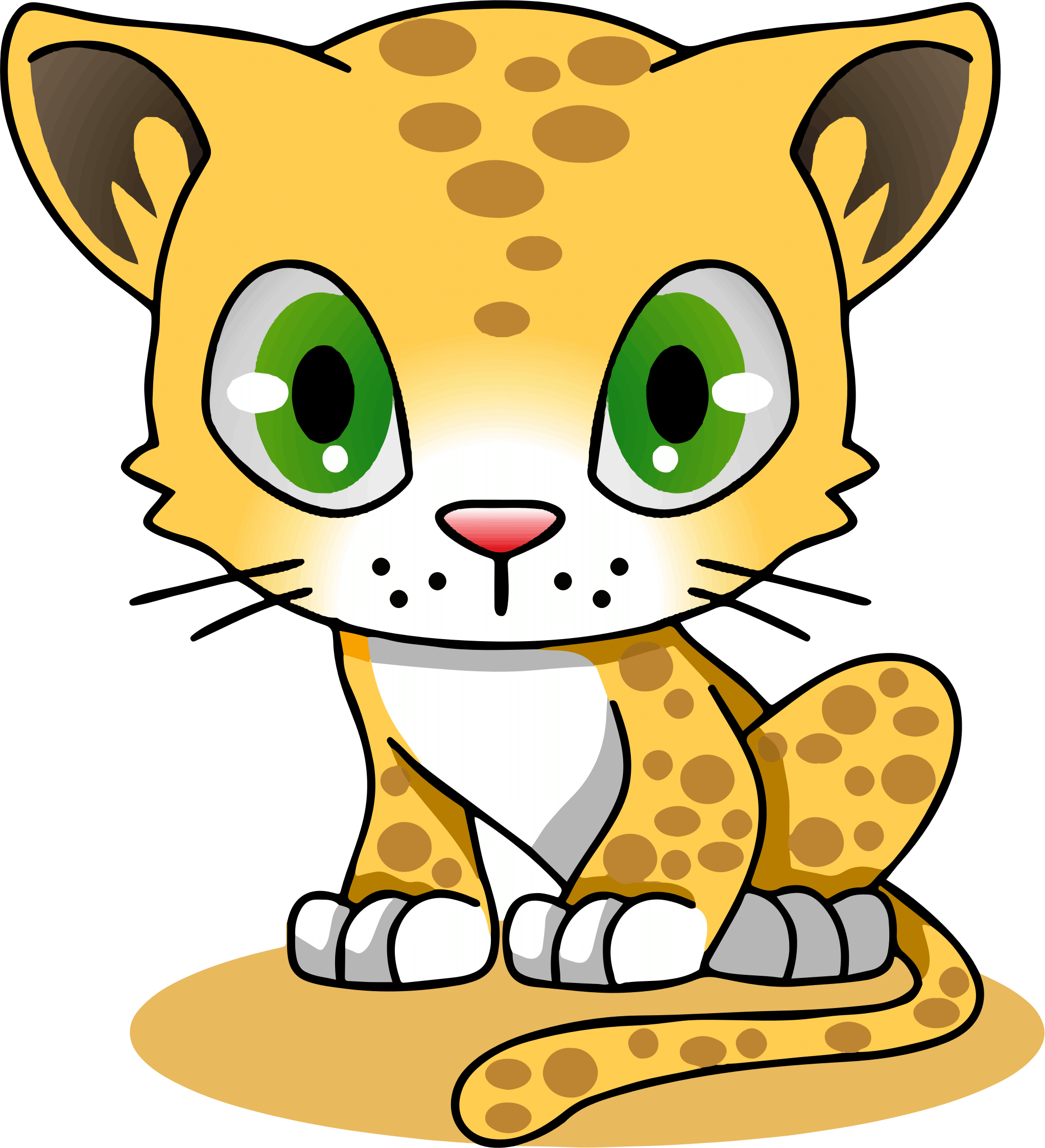 Mad - Leopard Cartoon Clipart (2046x2247), Png Download