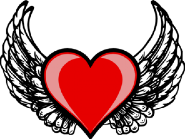 Love Heart With Wings Clipart (640x480), Png Download