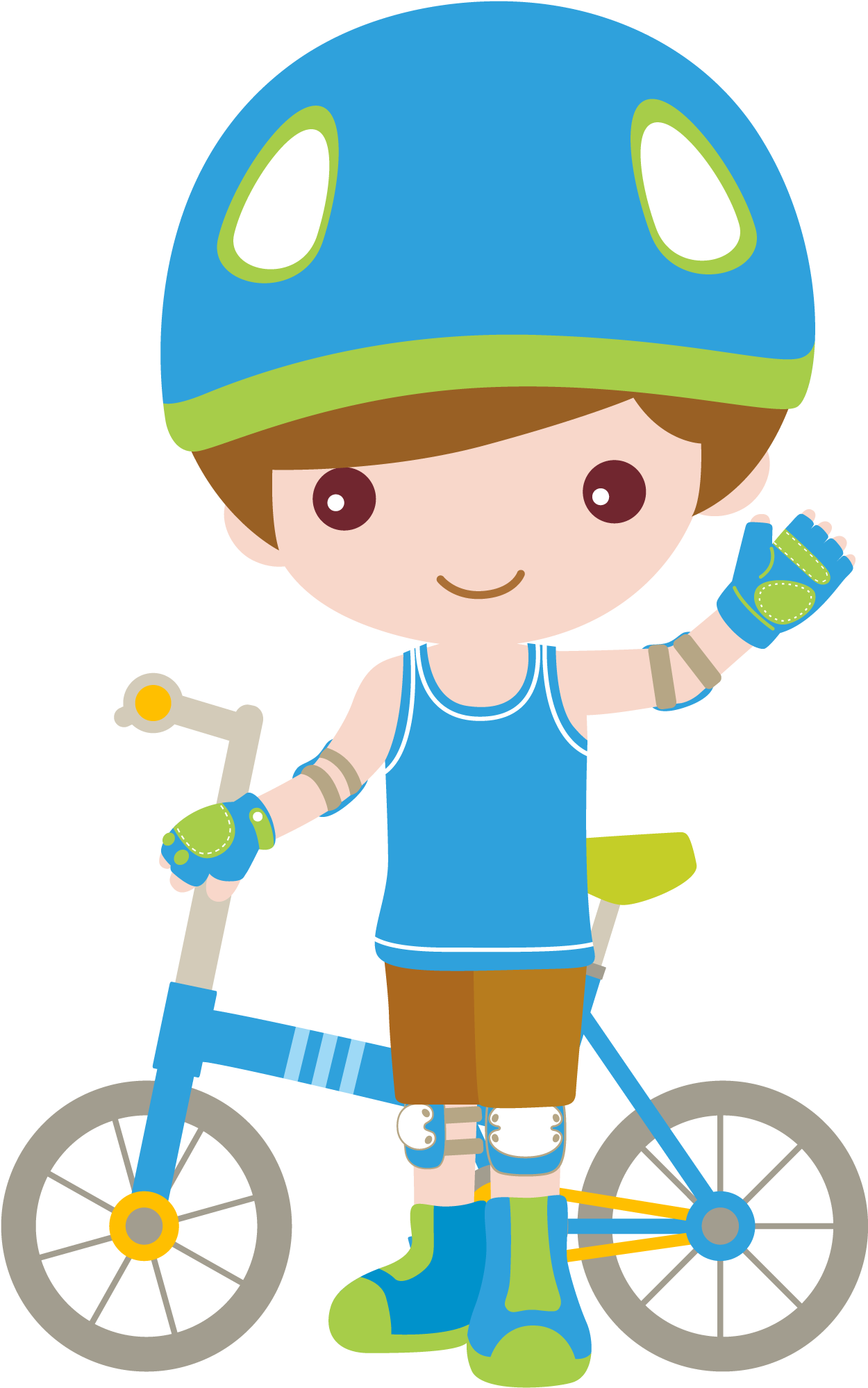 Boy Doll, Child Doll, Kids Bike, Theme Sport, Cartoon - Niños En Bicicleta Dibujo Png Clipart (720x1149), Png Download