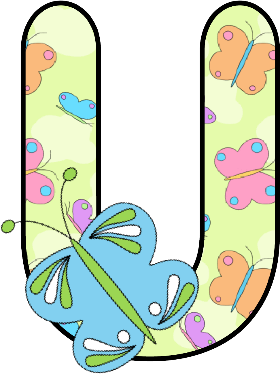 Ch B *✿* Alfabeto Mariposas De Kid Sparkz - Alfabeto De Mariposas Letra N Clipart (1033x1344), Png Download