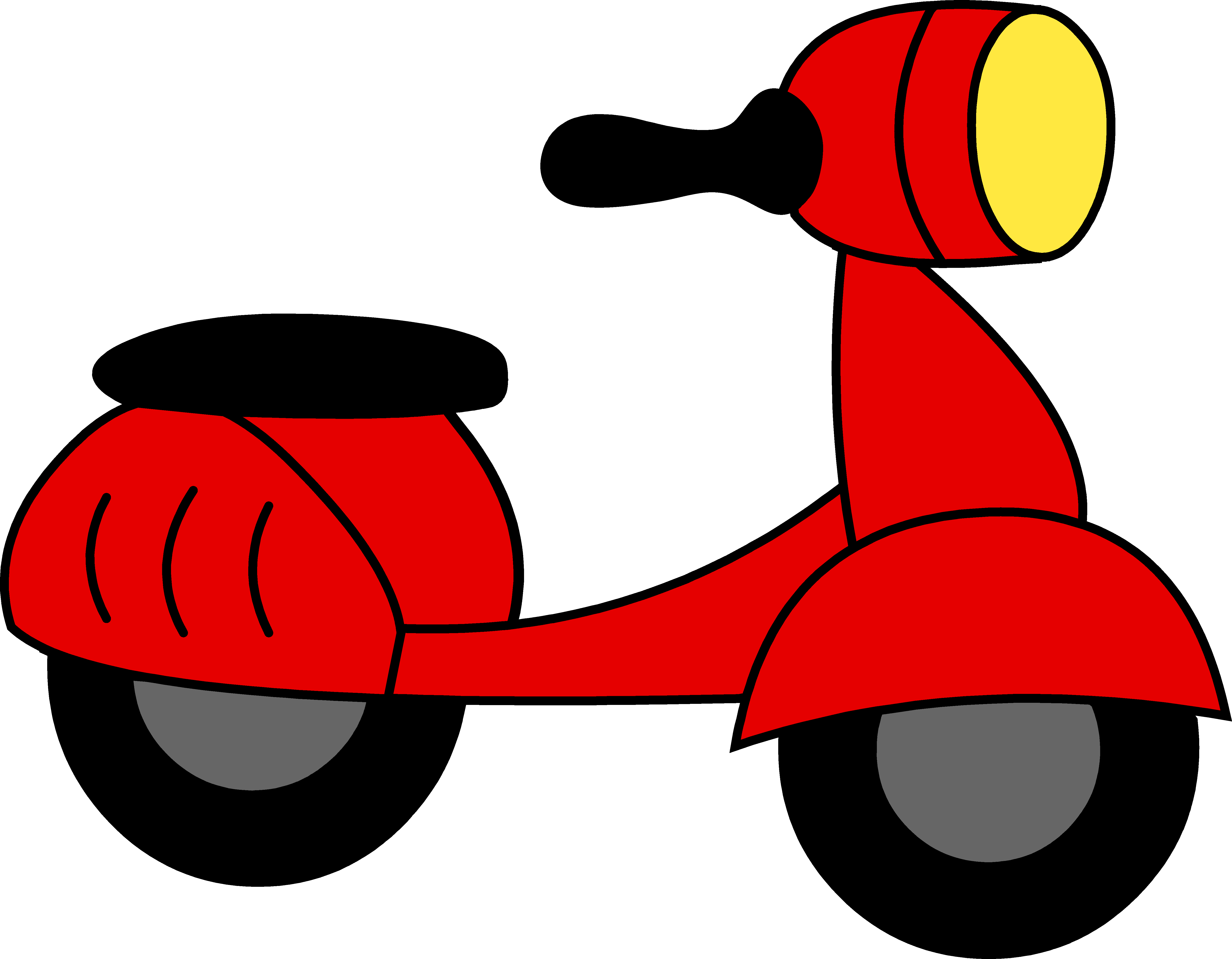 Clipart Info - Clip Art Of Scooter - Png Download (5821x4529), Png Download