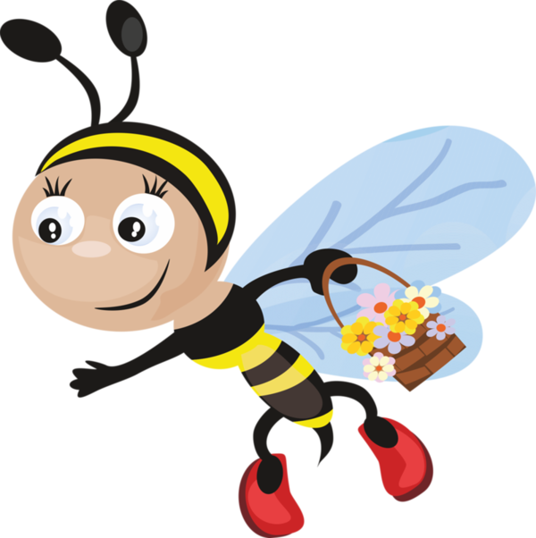 Bee Drawing, Bee Clipart, Cute Bee, Bee Theme, My Honey, - Dressed Bee Clipart Transparent Background - Png Download (600x602), Png Download