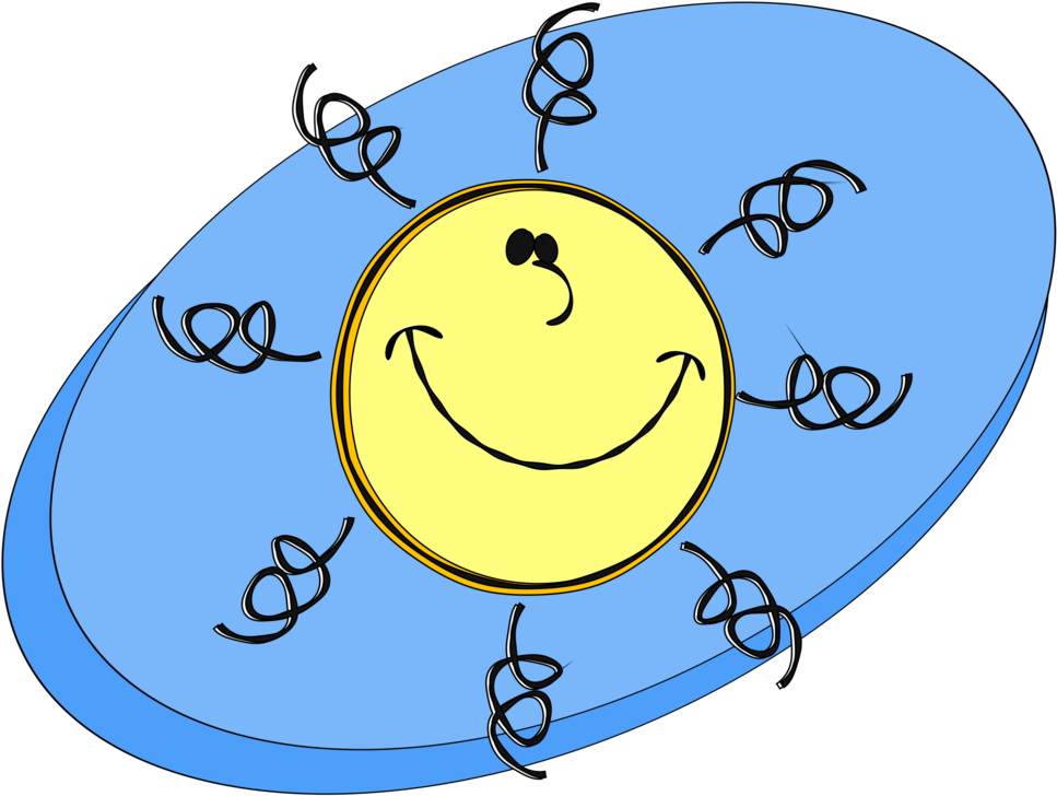 Clipart - Sun - De Luna Y Sol Sonrientes - Png Download (800x602), Png Download