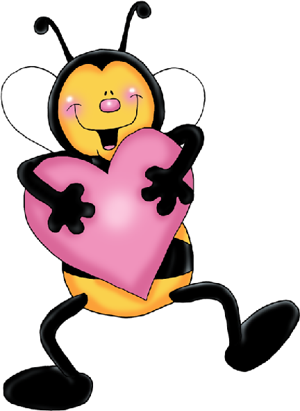 Фото, Автор Svetlera На Яндекс - Heart Bees Clipart (585x800), Png Download