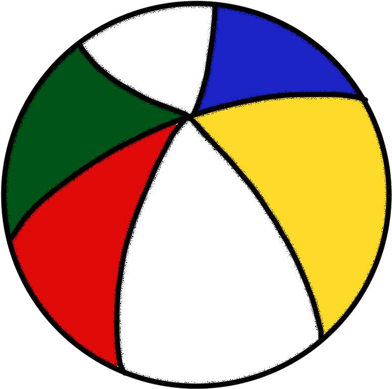 Beach Ballloring Pages Clipart - Clip Art - Png Download (822x836), Png Download