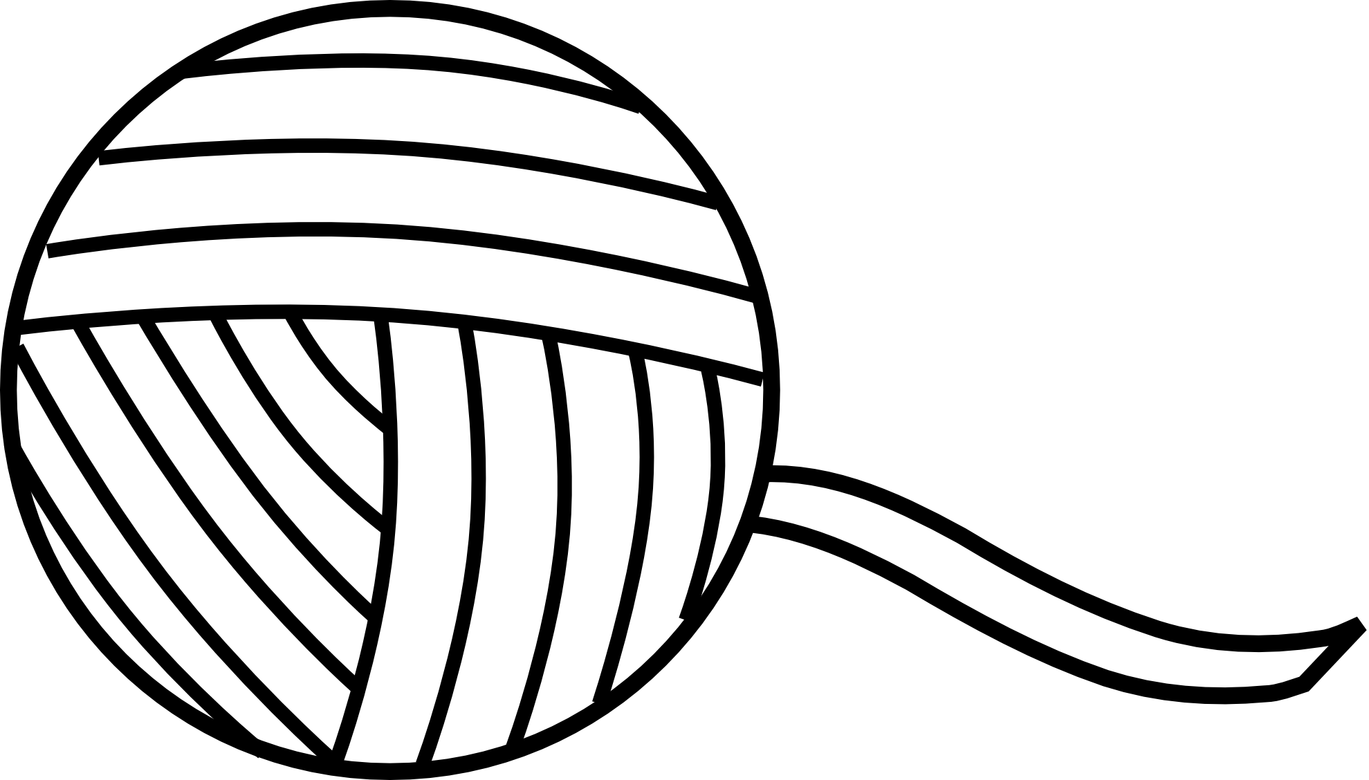 Black Hook Cliparts - Ball Of Yarn Clipart - Png Download (1969x1122), Png Download