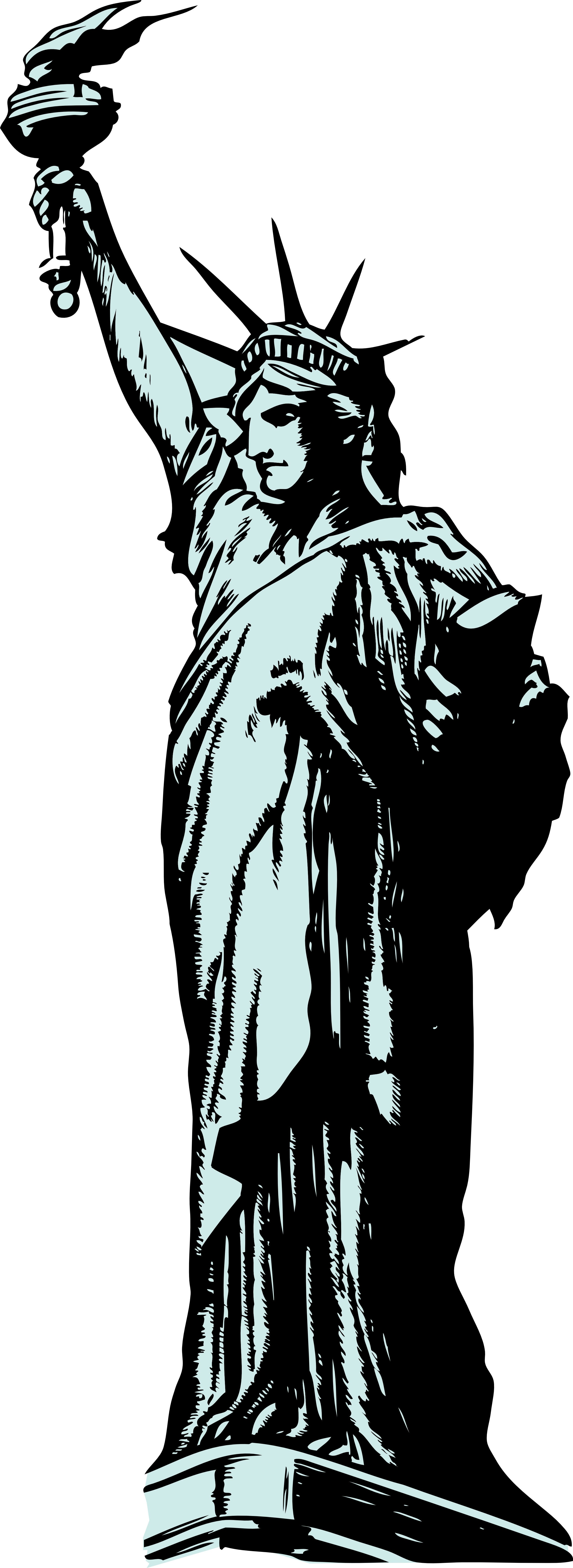 Statue Of Liberty Clip Art - Statue Of Liberty Clipart No Background - Png Download (2555x6996), Png Download