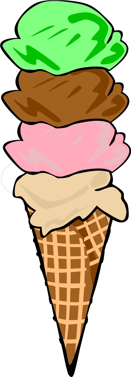 Ice Cream Cone - Ice Cream Clip Art - Png Download (1332x3814), Png Download