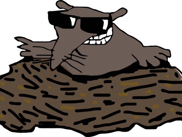 Mole Clipart Molehill - Mole Wearing Sunglasses - Png Download (640x480), Png Download