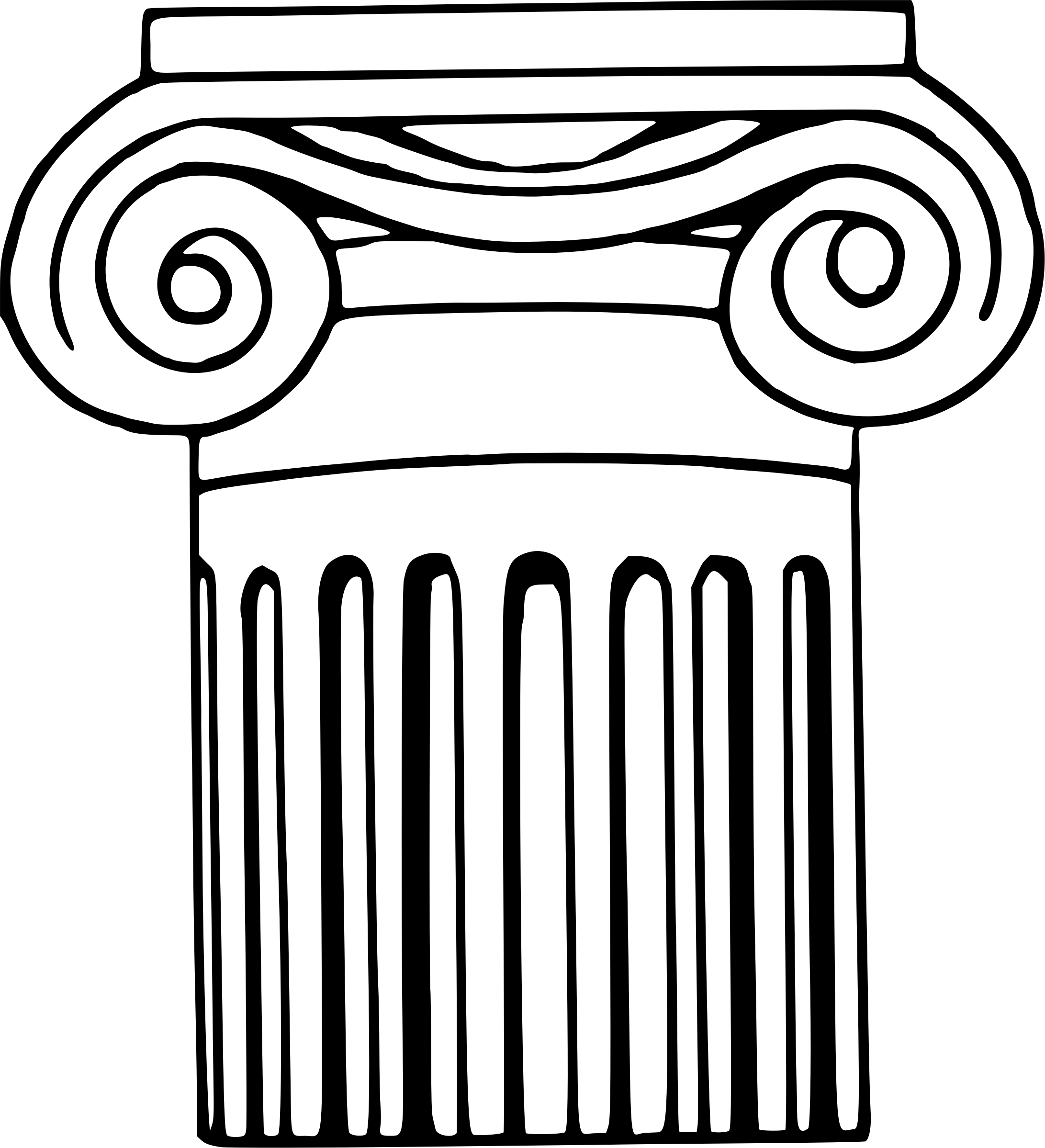 Image Black And White Library Ionic Big Image Png - Ionic Column Clip Art Transparent Png (2183x2398), Png Download