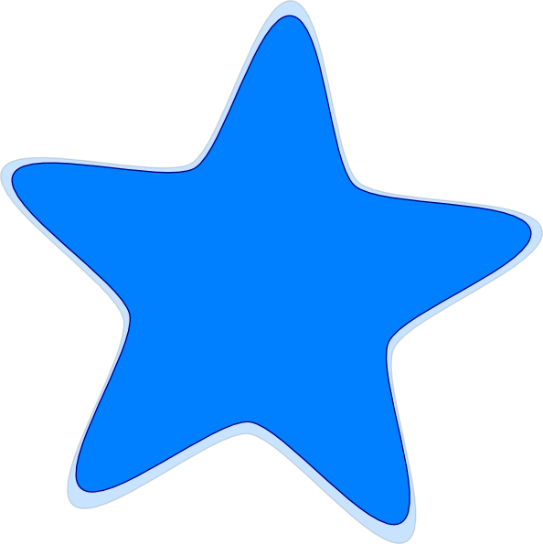Star Blue Clipart Clip Art Cliparts And Others Inspiration - Blue Star Clipart Png Transparent Png (594x595), Png Download