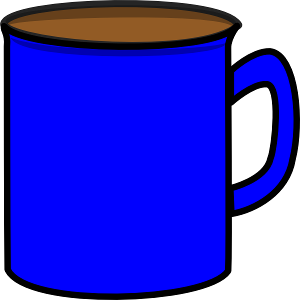 Blue Mug Clipart - Png Download (600x600), Png Download