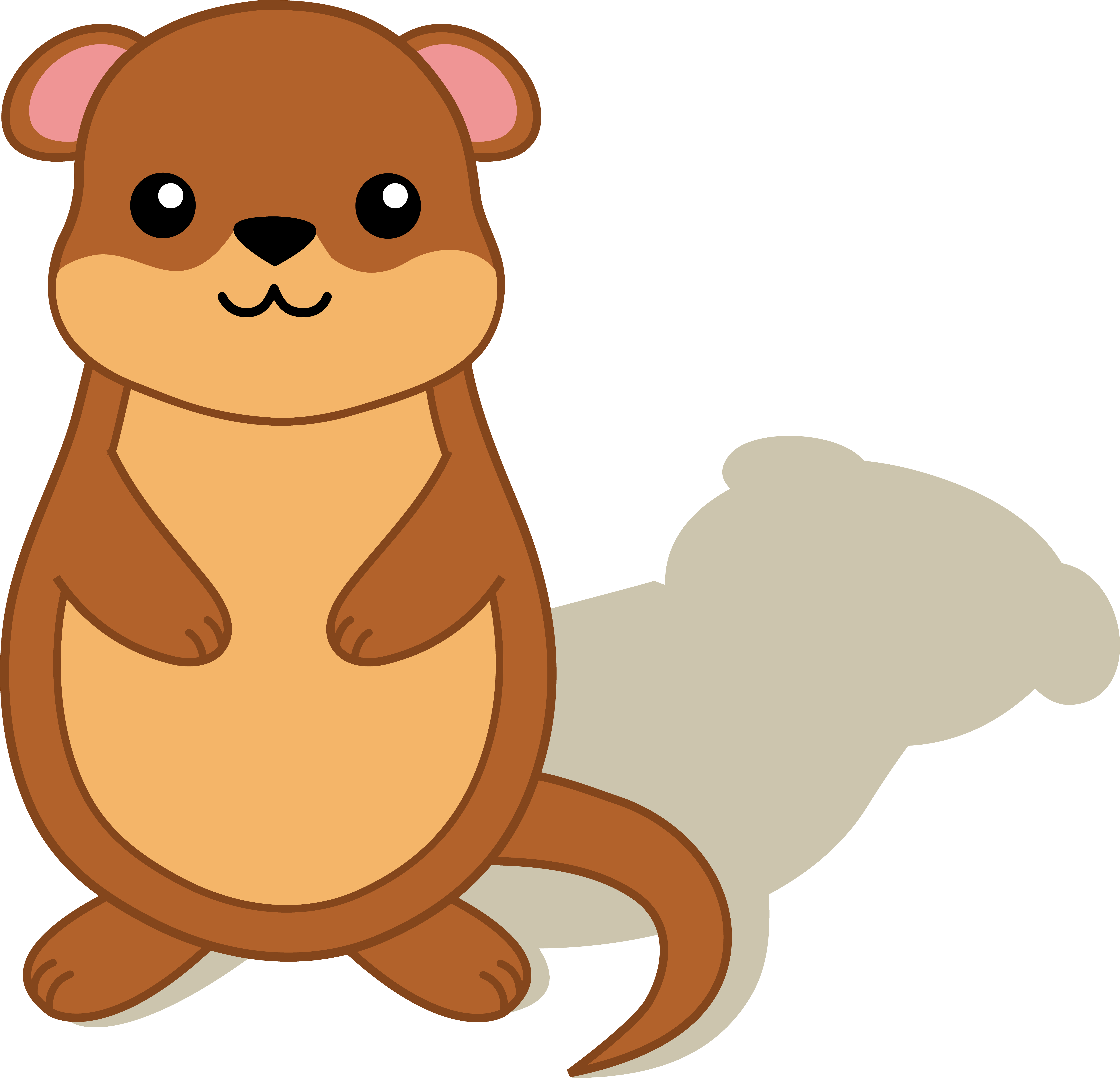 Mole Clipart Cartoon Baby - Groundhog Clipart Transparent - Png Download (6146x5917), Png Download