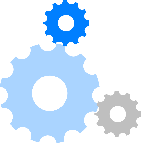 Blue Gears Clipart - Png Download (588x596), Png Download
