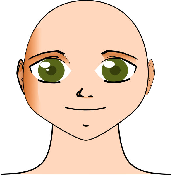 Samson Head Clip Art - Girl Without Hair Clipart - Png Download (588x598), Png Download