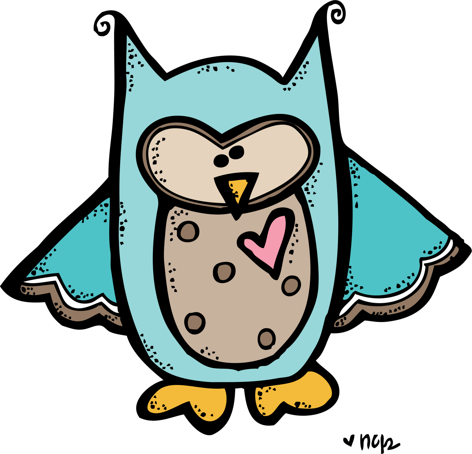 Melonheadz Owl Clipart - Png Download (1600x1538), Png Download