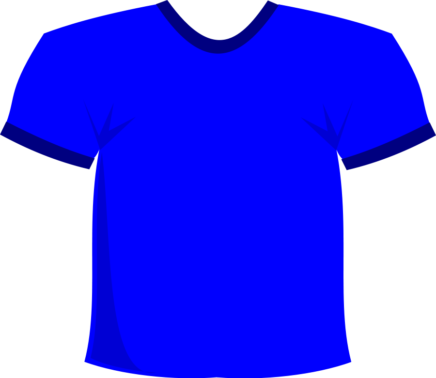 Short Sleeve Shirts Clipart - Blue T Shirt Cartoon - Png Download