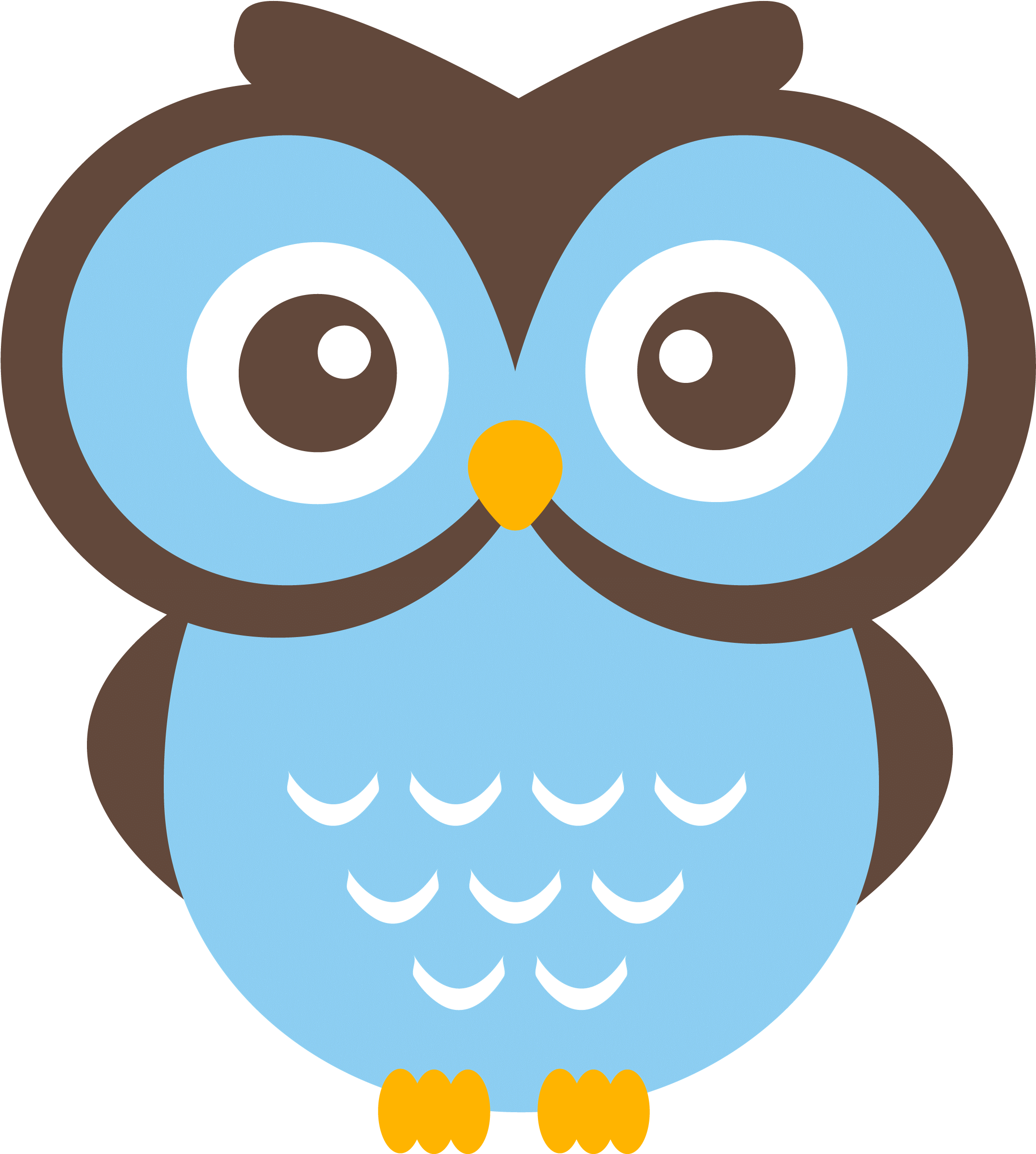 Free - Cartoon Owls Clipart (2206x2460), Png Download