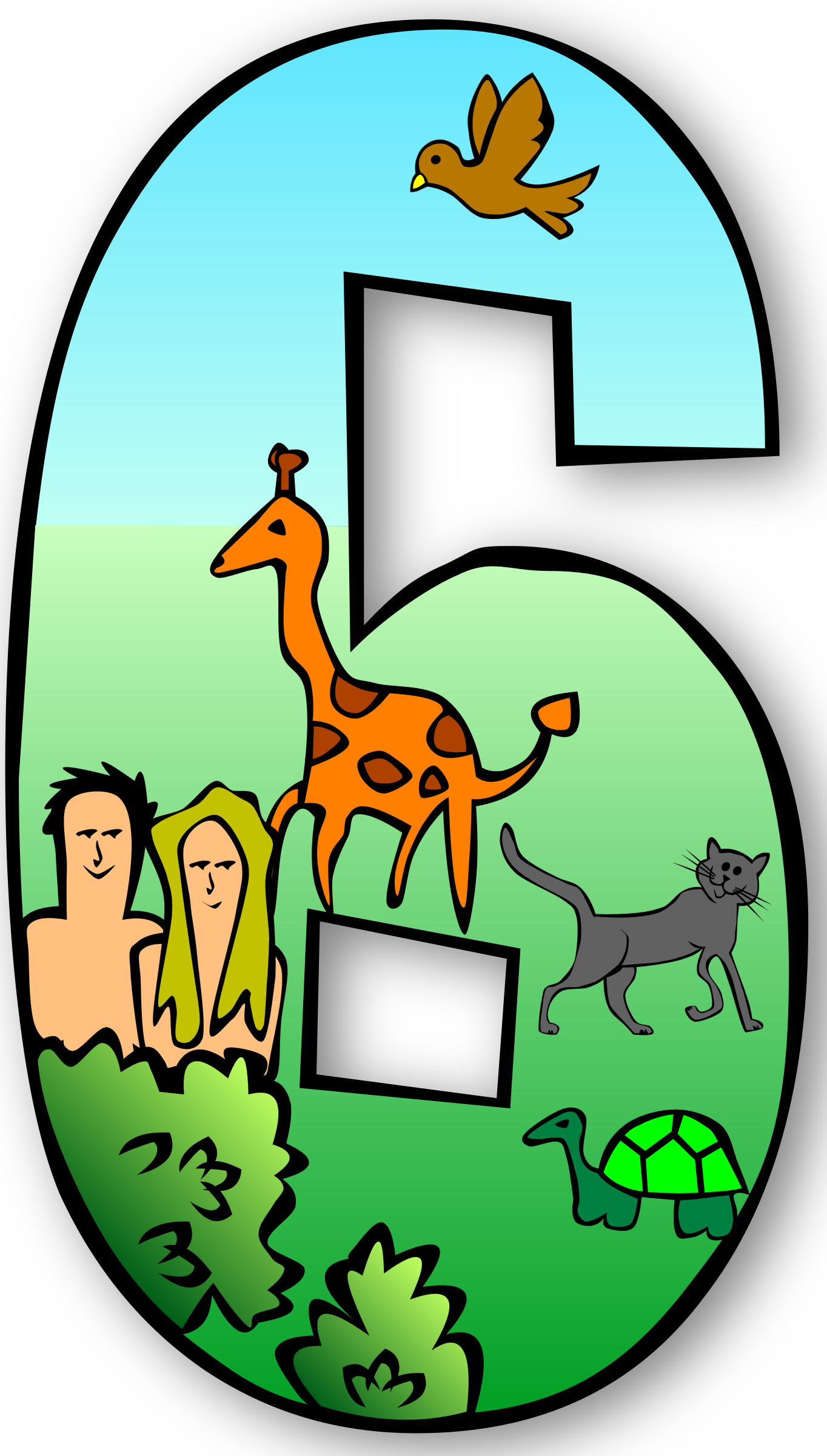 Free Clipart Creation Days Numbers Gerald G - Creation Story Day 6 - Png Download (455x800), Png Download